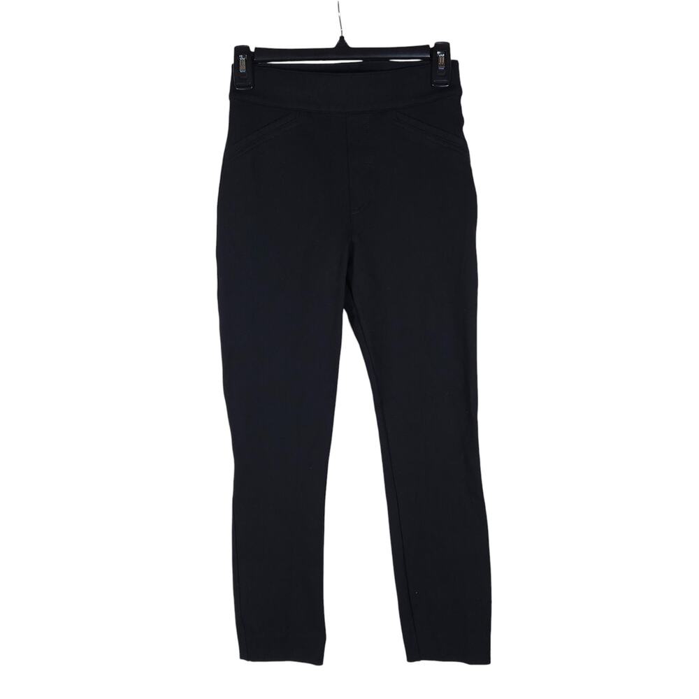 Spanx Womens Pants XS Black Stretchy Knit High Rise Ankle Career Chic Trousers